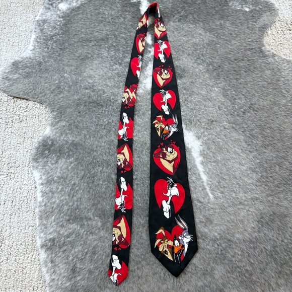 Vintage ‘90s Looney Tunes Warner Bros. Silk Tie - Picture 4 of 8